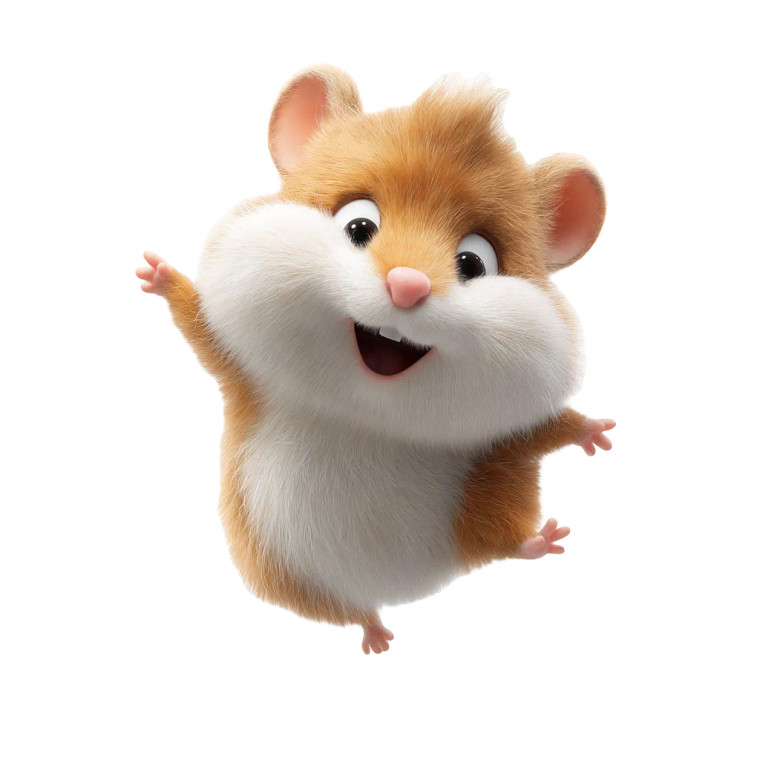 Spinning Hamster Vinyl Car Decal Sticker – Waterproof & UV-Resistant 