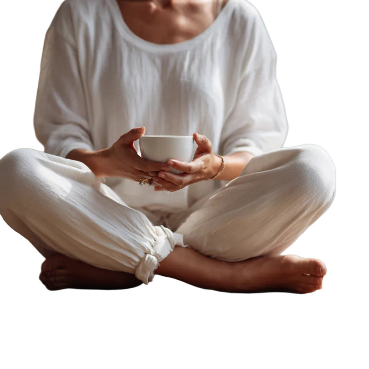 Meditating Woman V27 Vinyl Car Decal Sticker – Waterproof & UV-Resistant 