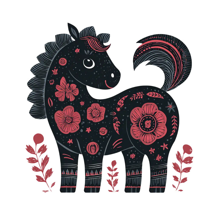 Cute Pony Art Vinyl Car Decal Sticker – Waterproof & UV-Resistant 