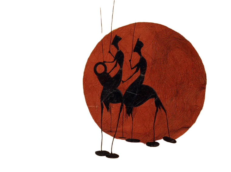 Abstract African Figures Vinyl Car Decal Sticker – Waterproof & UV-Resistant 