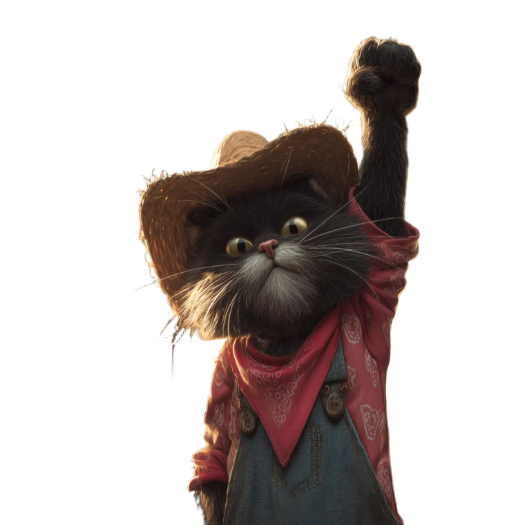 Proud Protesting Cat Vinyl Car Decal Sticker – Waterproof & UV-Resistant 