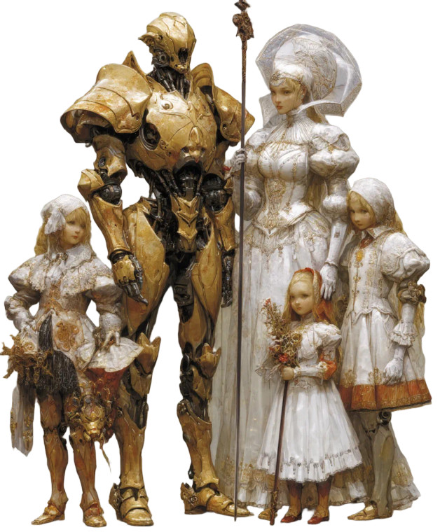 Robot Lord Family Vinyl Car Decal Sticker – Waterproof & UV-Resistant 