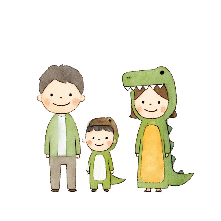 Dino Costume Group Vinyl Car Decal Sticker – Waterproof & UV-Resistant 
