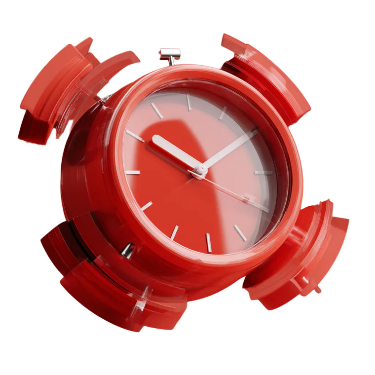 3D Clock Icon Vinyl Car Decal Sticker – Waterproof & UV-Resistant 