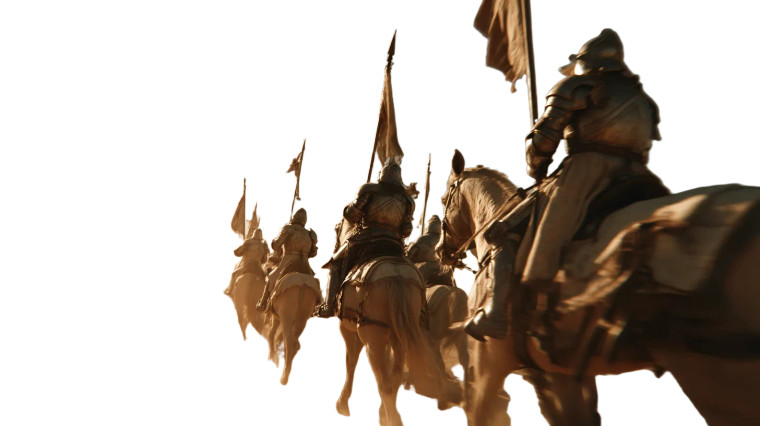 Medieval Knights Marching Vinyl Car Decal Sticker – Waterproof & UV-Resistant 