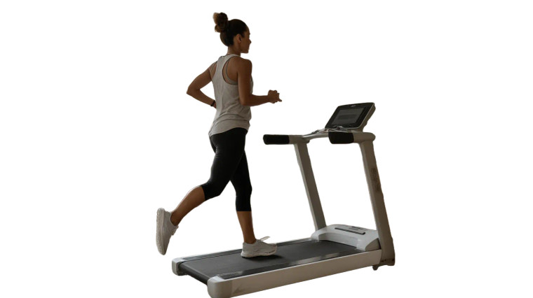 Woman On Treadmill V3 Vinyl Car Decal Sticker – Waterproof & UV-Resistant 