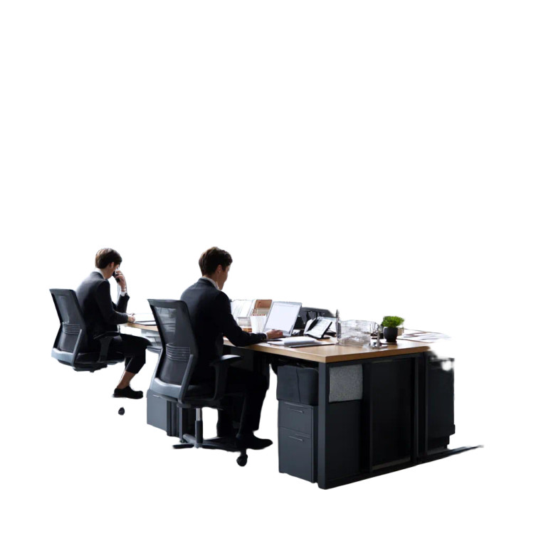 Modern Office Workers V2 Vinyl Car Decal Sticker – Waterproof & UV-Resistant 