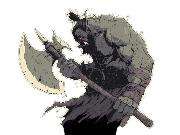 Orc Warrior Sticker Vinyl Car Decal Sticker – Waterproof & UV-Resistant 