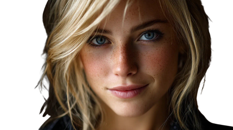 Elegant Blonde Portrait V15 Vinyl Car Decal Sticker – Waterproof & UV-Resistant 