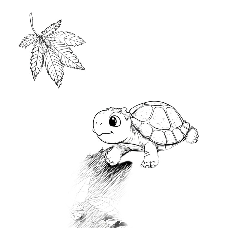 Baby Turtle Slide Vinyl Car Decal Sticker – Waterproof & UV-Resistant 
