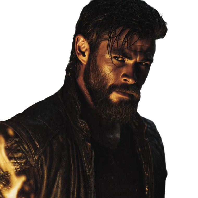 Angry Biker Hemsworth Vinyl Car Decal Sticker – Waterproof & UV-Resistant 