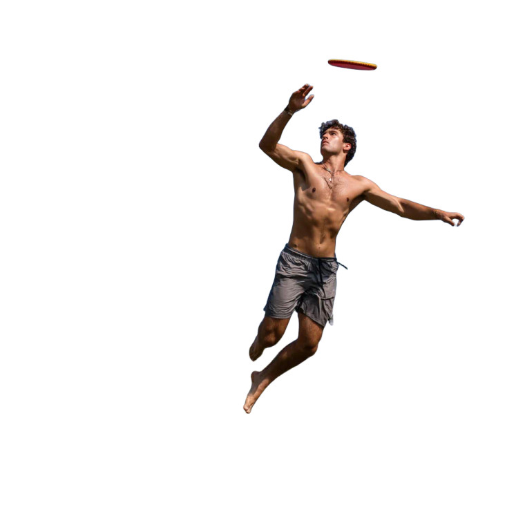 College Guy Frisbee Vinyl Car Decal Sticker – Waterproof & UV-Resistant 