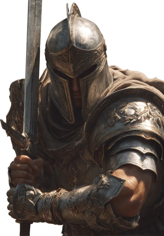 Medieval Knight V39 Vinyl Car Decal Sticker – Waterproof & UV-Resistant 