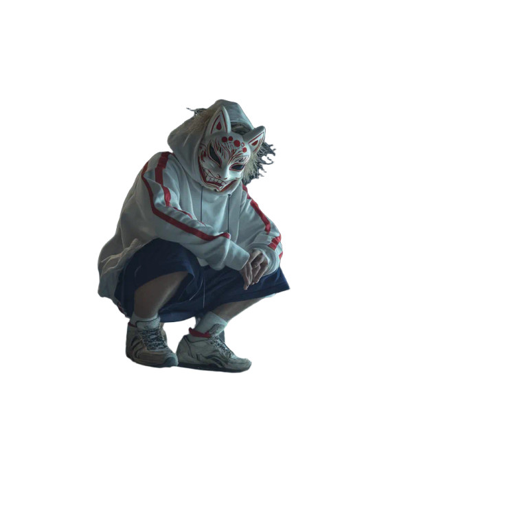 Mysterious Fox Mask Vinyl Car Decal Sticker – Waterproof & UV-Resistant 