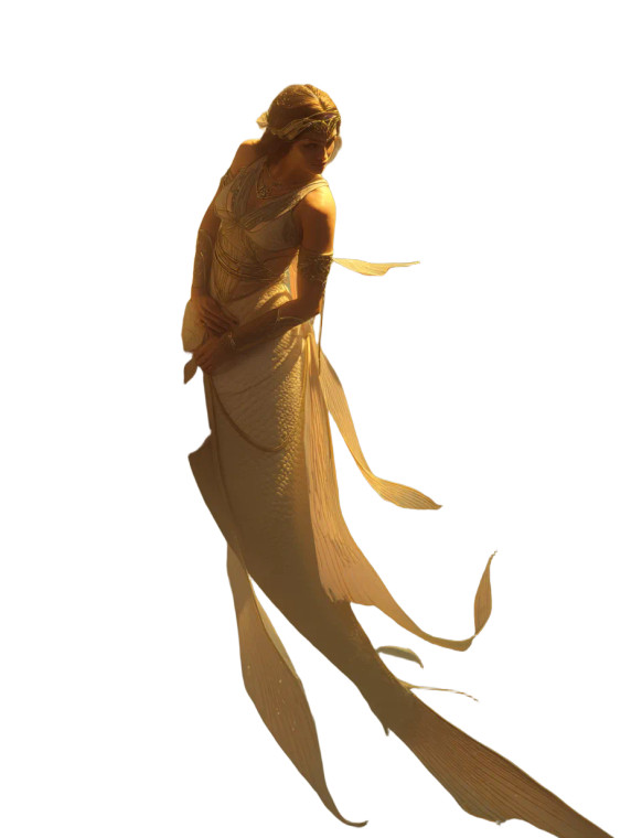 Fantasy Mermaid Illustration Vinyl Car Decal Sticker – Waterproof & UV-Resistant 