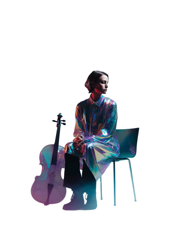 Elegant Musician Portrait Vinyl Car Decal Sticker – Waterproof & UV-Resistant 