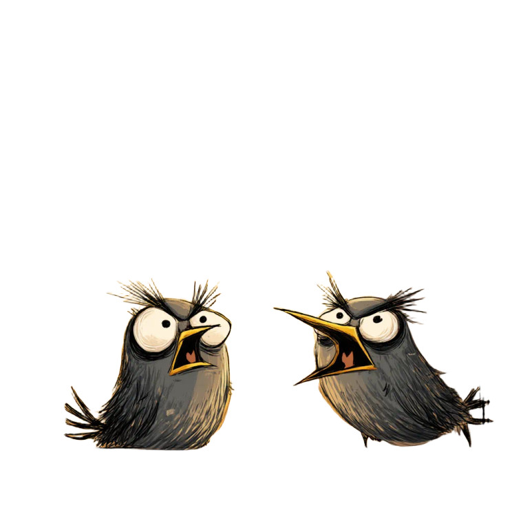 Loud Morning Birds Vinyl Car Decal Sticker – Waterproof & UV-Resistant 