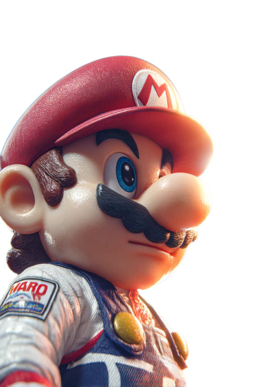 Mario Race Driver Vinyl Car Decal Sticker – Waterproof & UV-Resistant 