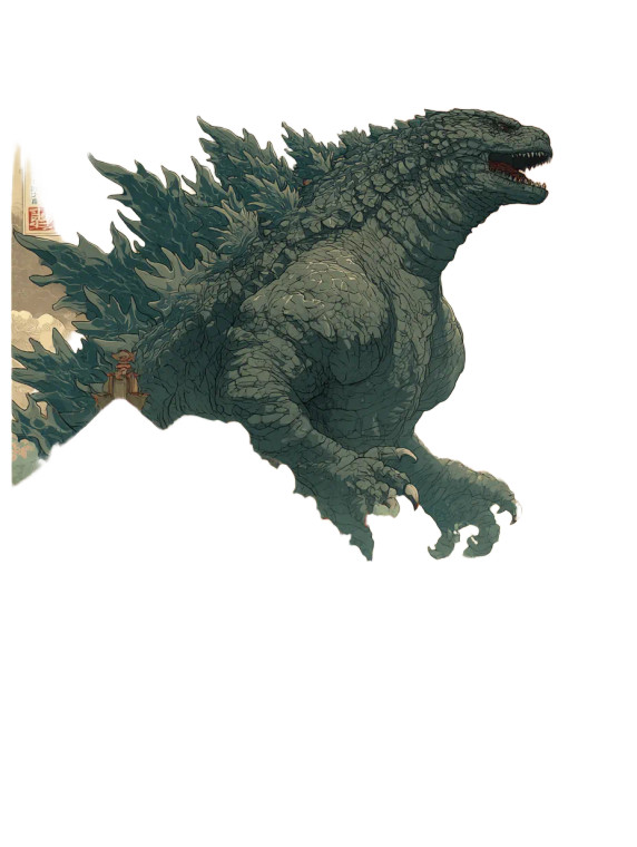 Godzilla Ukiyo-E V3 Vinyl Car Decal Sticker – Waterproof & UV-Resistant 
