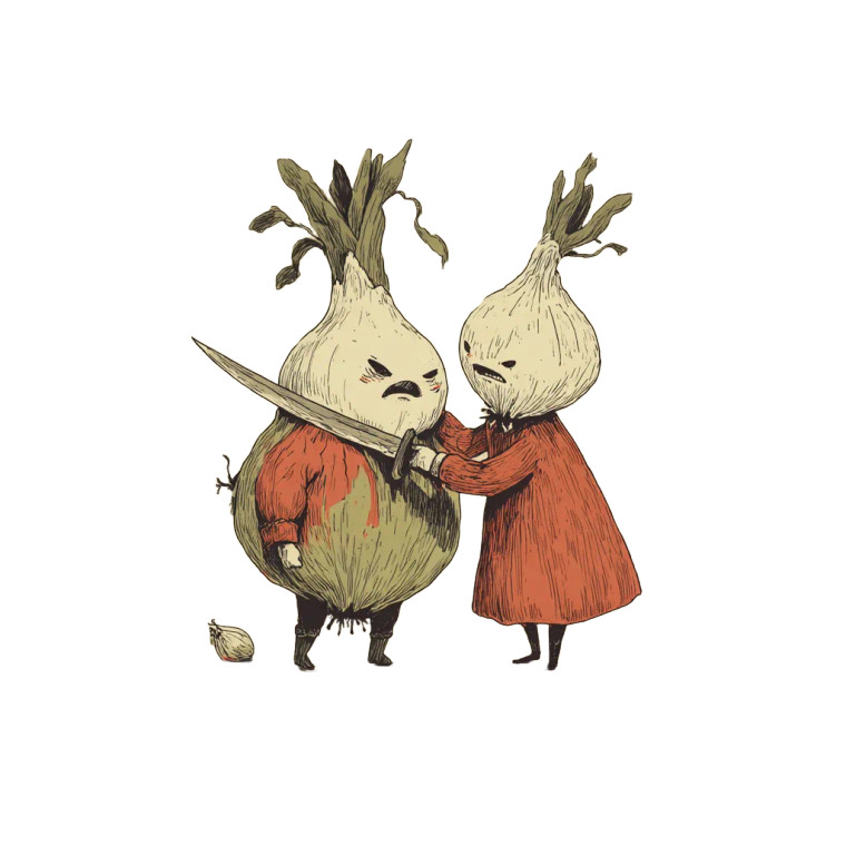 Onion Betrayal Vinyl Car Decal Sticker – Waterproof & UV-Resistant 