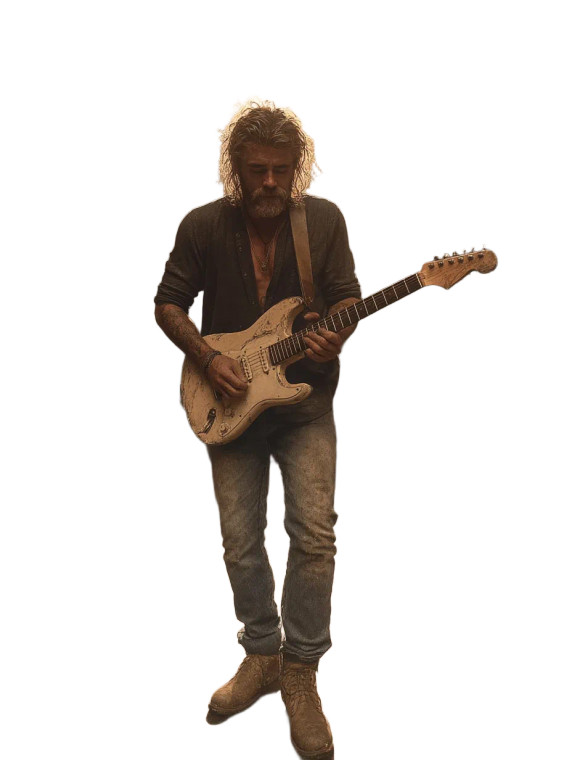 Rock Guitarist Solo Vinyl Car Decal Sticker – Waterproof & UV-Resistant 