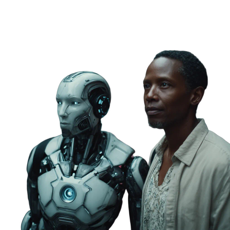 Cybernetic Companion Vinyl Car Decal Sticker – Waterproof & UV-Resistant 