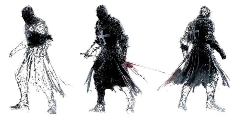 Black Crusader Knight Vinyl Car Decal Sticker – Waterproof & UV-Resistant 