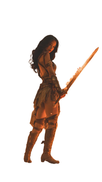 Fire-Wielding Warrior V2 Vinyl Car Decal Sticker – Waterproof & UV-Resistant 