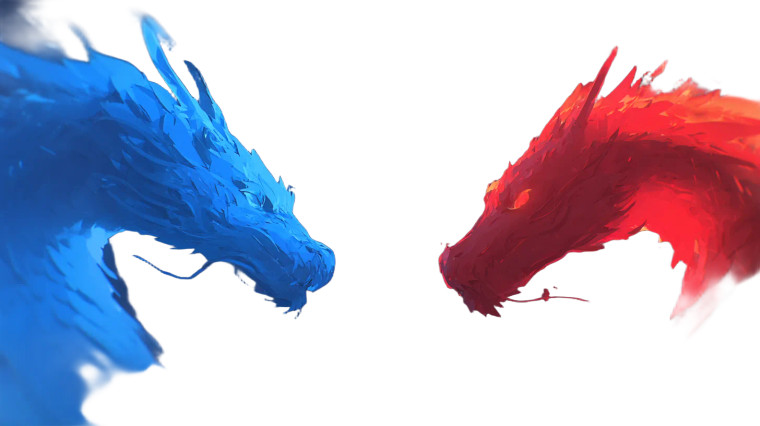 Dragon Rivalry Vinyl Car Decal Sticker – Waterproof & UV-Resistant 