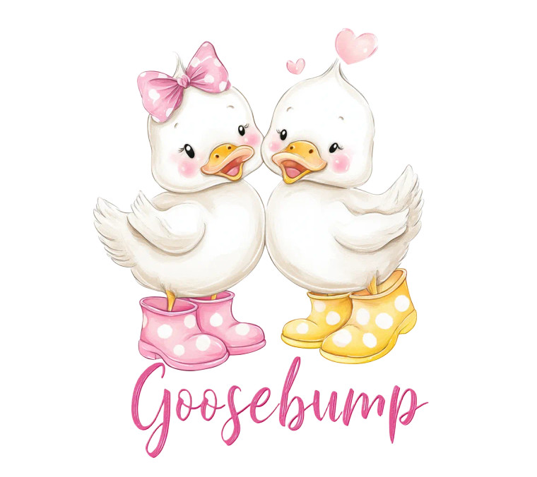 Cute Geese Goosebumps Vinyl Car Decal Sticker – Waterproof & UV-Resistant 