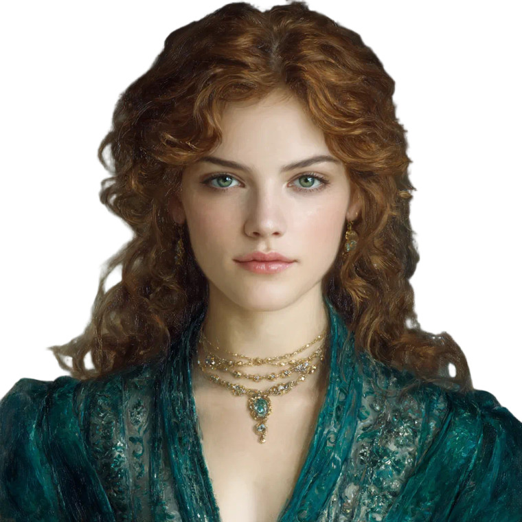 Regal Belle Portrait Vinyl Car Decal Sticker – Waterproof & UV-Resistant 