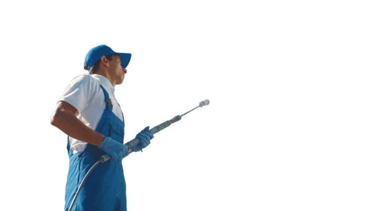 Worker Cleaning Building Vinyl Car Decal Sticker – Waterproof & UV-Resistant 