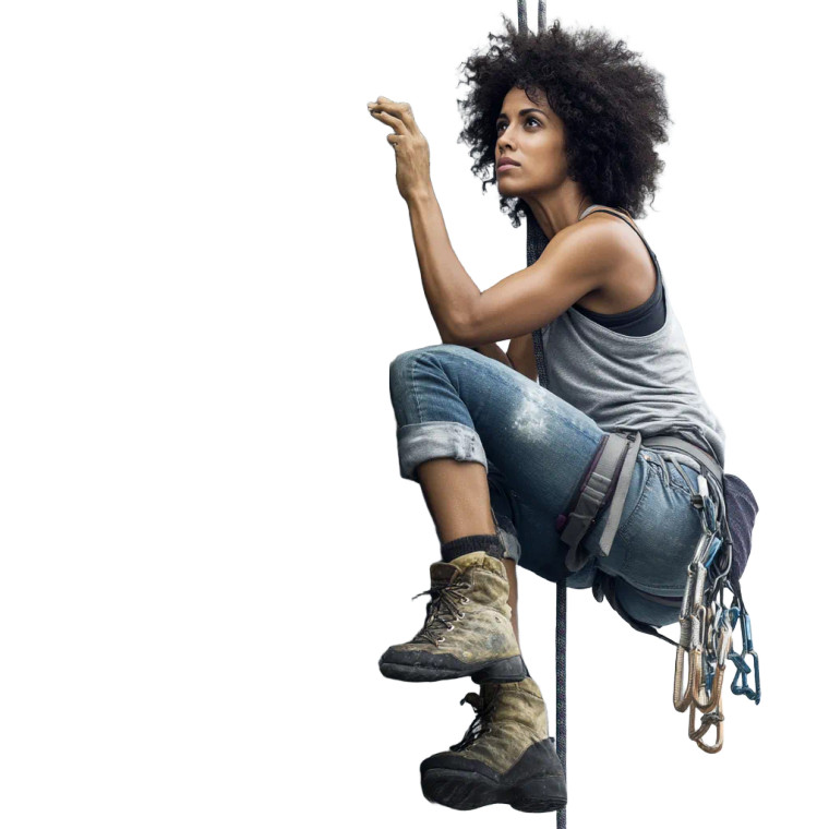 Confident Woman Tackling Fear Vinyl Car Decal Sticker – Waterproof & UV-Resistant 