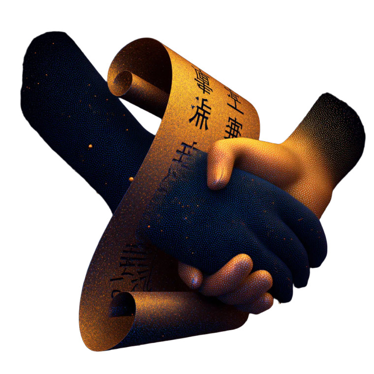 Business Handshake V21 Vinyl Car Decal Sticker – Waterproof & UV-Resistant 