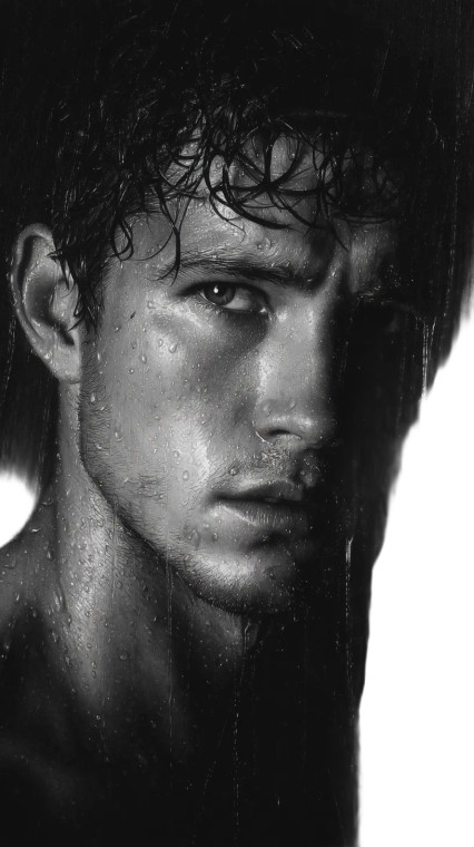 Moody Man Portrait Vinyl Car Decal Sticker – Waterproof & UV-Resistant 