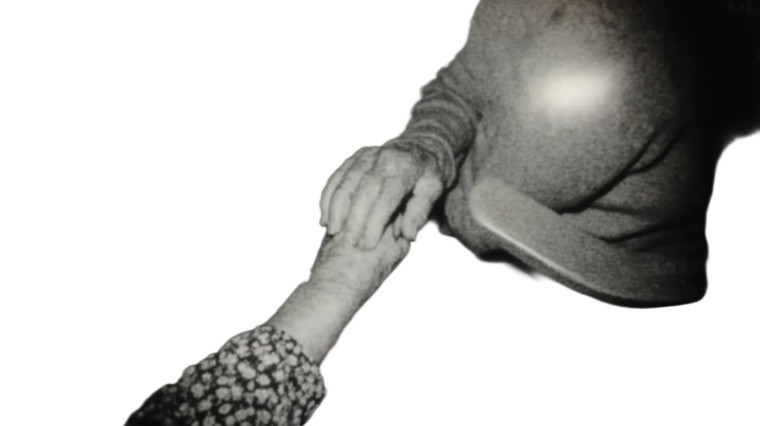 Elderly Hands Moment Vinyl Car Decal Sticker – Waterproof & UV-Resistant 