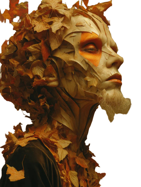 Cybernetic Leaf Man Vinyl Car Decal Sticker – Waterproof & UV-Resistant 