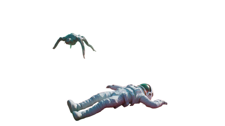 Lone Astronaut Encounter Vinyl Car Decal Sticker – Waterproof & UV-Resistant 