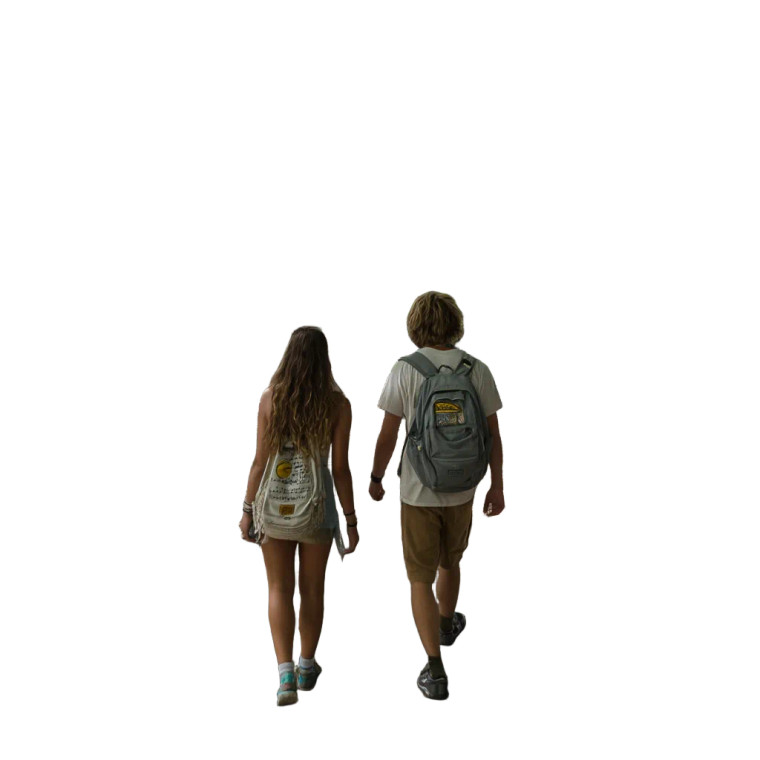 Teenagers Walking Vinyl Car Decal Sticker – Waterproof & UV-Resistant 