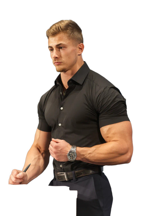 Bodybuilder Presenting Vinyl Car Decal Sticker – Waterproof & UV-Resistant 