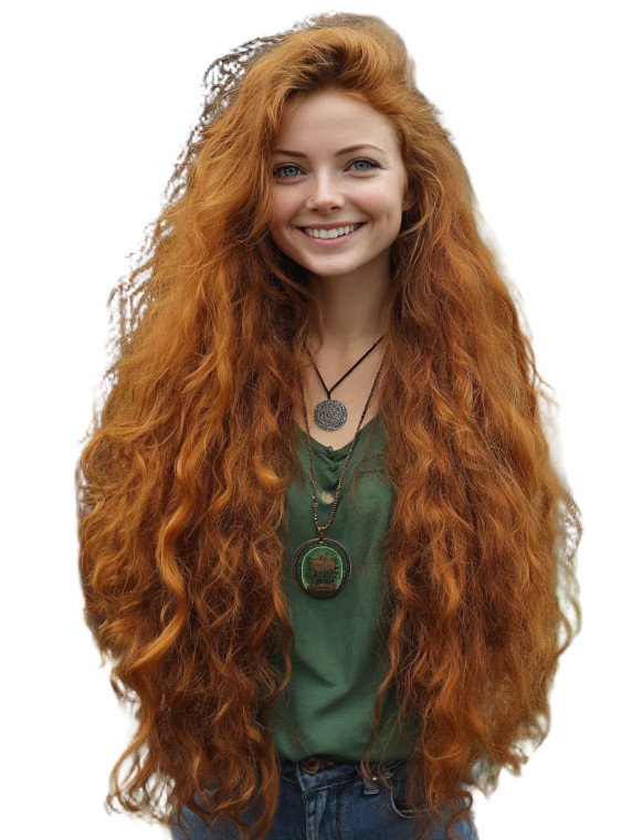 Red-Haired Irish Woman Vinyl Car Decal Sticker – Waterproof & UV-Resistant 