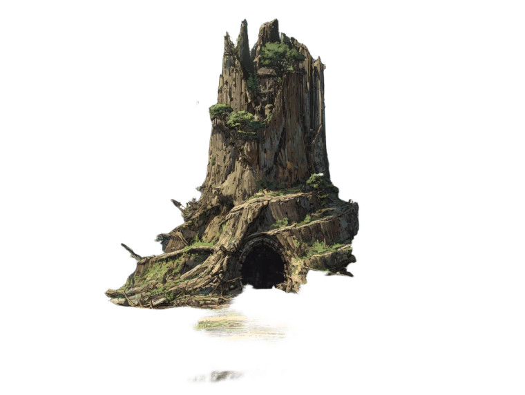 Fantasy Tree Stump Vinyl Car Decal Sticker – Waterproof & UV-Resistant 