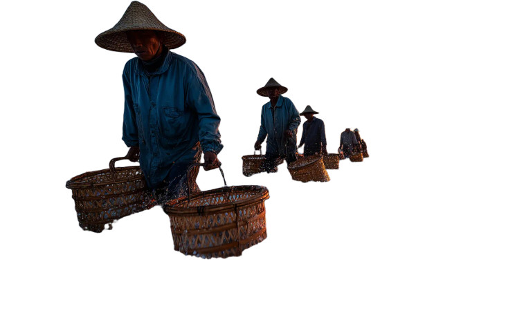 Chinese Salt Farmers Vinyl Car Decal Sticker – Waterproof & UV-Resistant 
