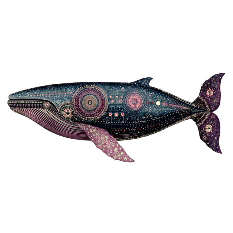 Dmt Whale Vinyl Car Decal Sticker – Waterproof & UV-Resistant 