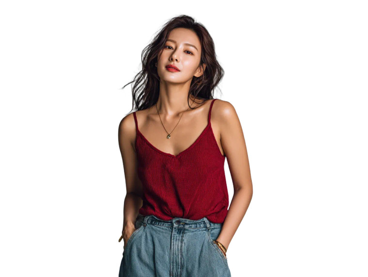 Stylish Korean Woman V19 Vinyl Car Decal Sticker – Waterproof & UV-Resistant 