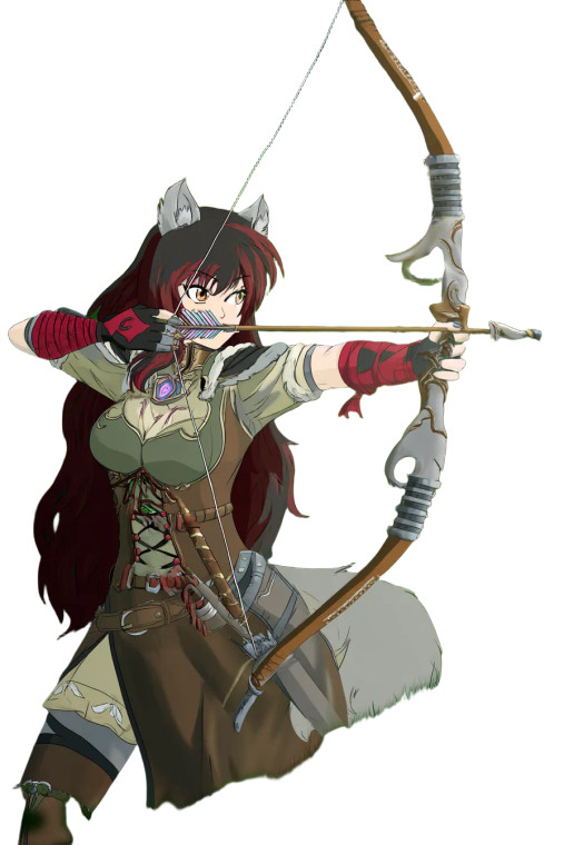 Anime Wolf Archer Vinyl Car Decal Sticker – Waterproof & UV-Resistant 