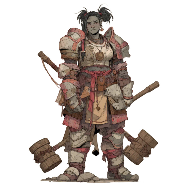 Half-Orc Fighter V3 Vinyl Car Decal Sticker – Waterproof & UV-Resistant 