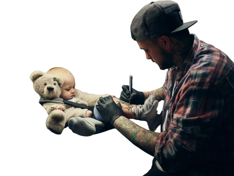 Tattoo Artist At Work Vinyl Car Decal Sticker – Waterproof & UV-Resistant 