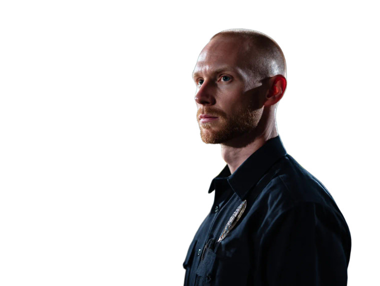 Thoughtful Police Officer Vinyl Car Decal Sticker – Waterproof & UV-Resistant 
