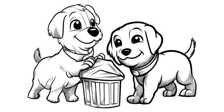 Cute Dogs Climbing Vinyl Car Decal Sticker – Waterproof & UV-Resistant 